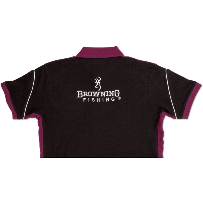 Tricou Polo Browning Shirt, Burgundy and Black