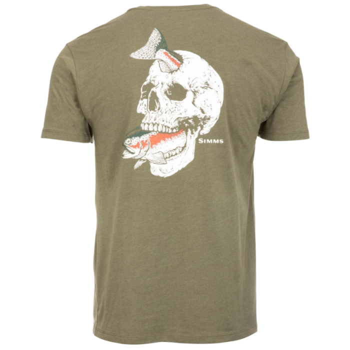 Tricou Simms Trout On My Mind T-Shirt, Military Heather